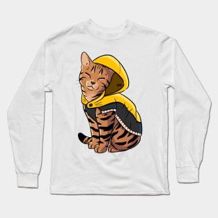 Raincoat Cat Long Sleeve T-Shirt